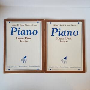 VTG Alfred's Basic Piano Library Level 6 Gold Lesson Recital Book Music Notes